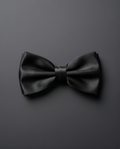 Elegant Men's Formal Black Satin B - Front View for formal events | Luxe Ensemble