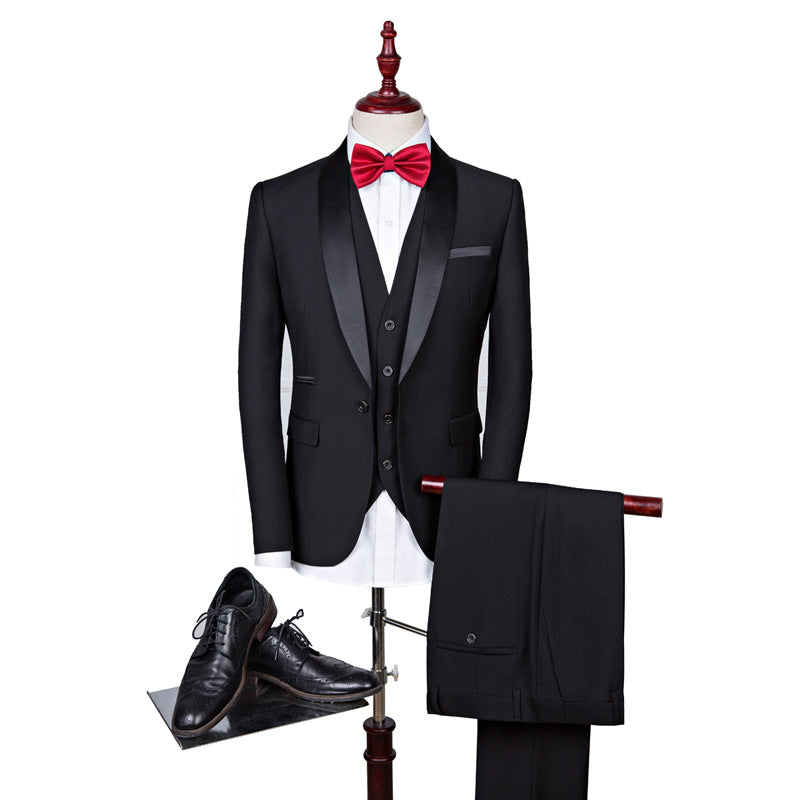 3 Piece Suit Jacket Coat Pants & Vest  Formal Slim Fit Men's