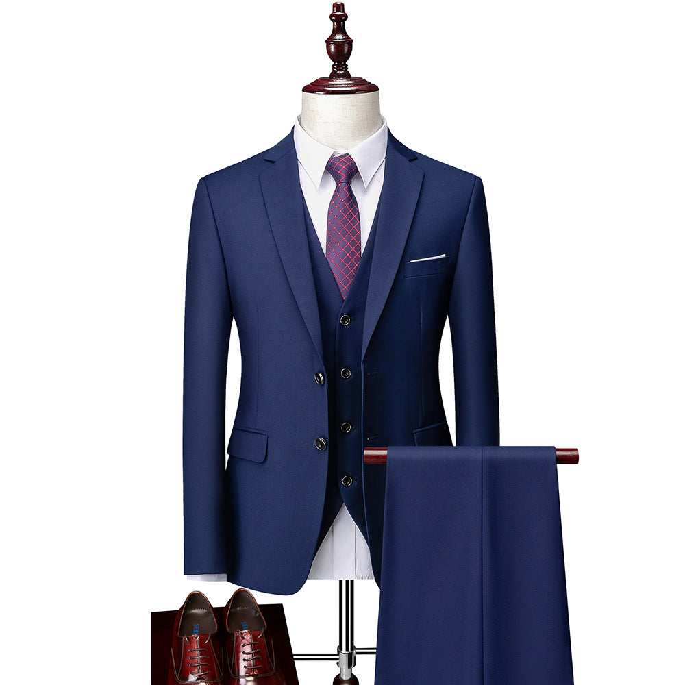 3 Piece Suit Jacket Pants & Vest Business Formal Men's