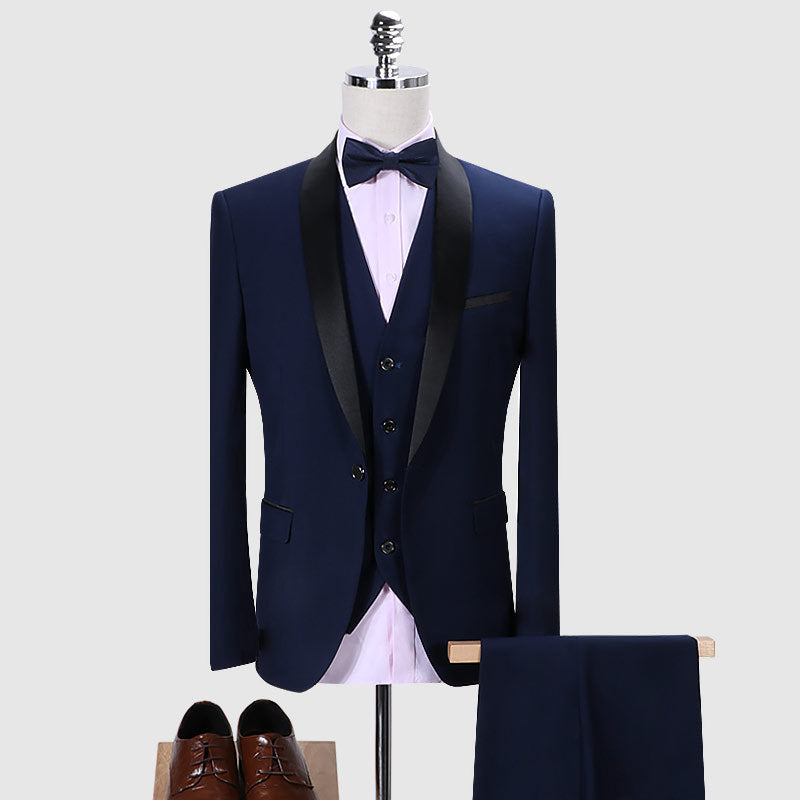 3 Piece Suit Jacket Coat Pants & Vest  Formal Slim Fit Men's