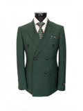 Green Double-Breasted Suit