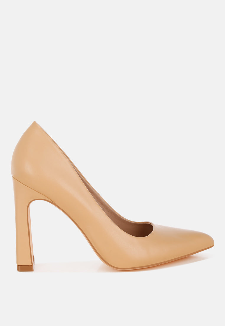 Sleek Shacarri Faux Leather Pumps - Full Length View for formal events | Luxe Ensemble