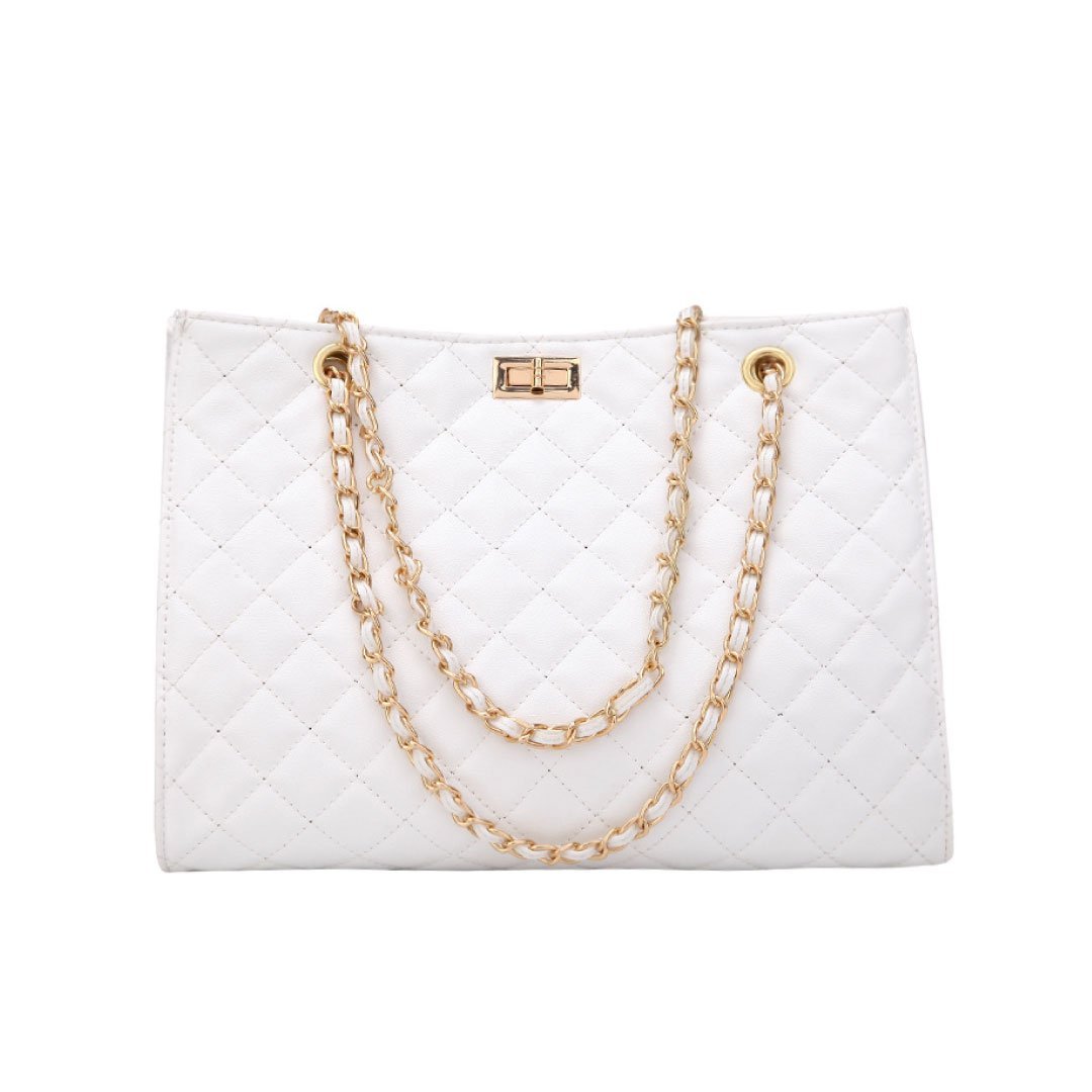 Chic Quilted Shoulder Bag - Back View for formal events | Luxe Ensemble