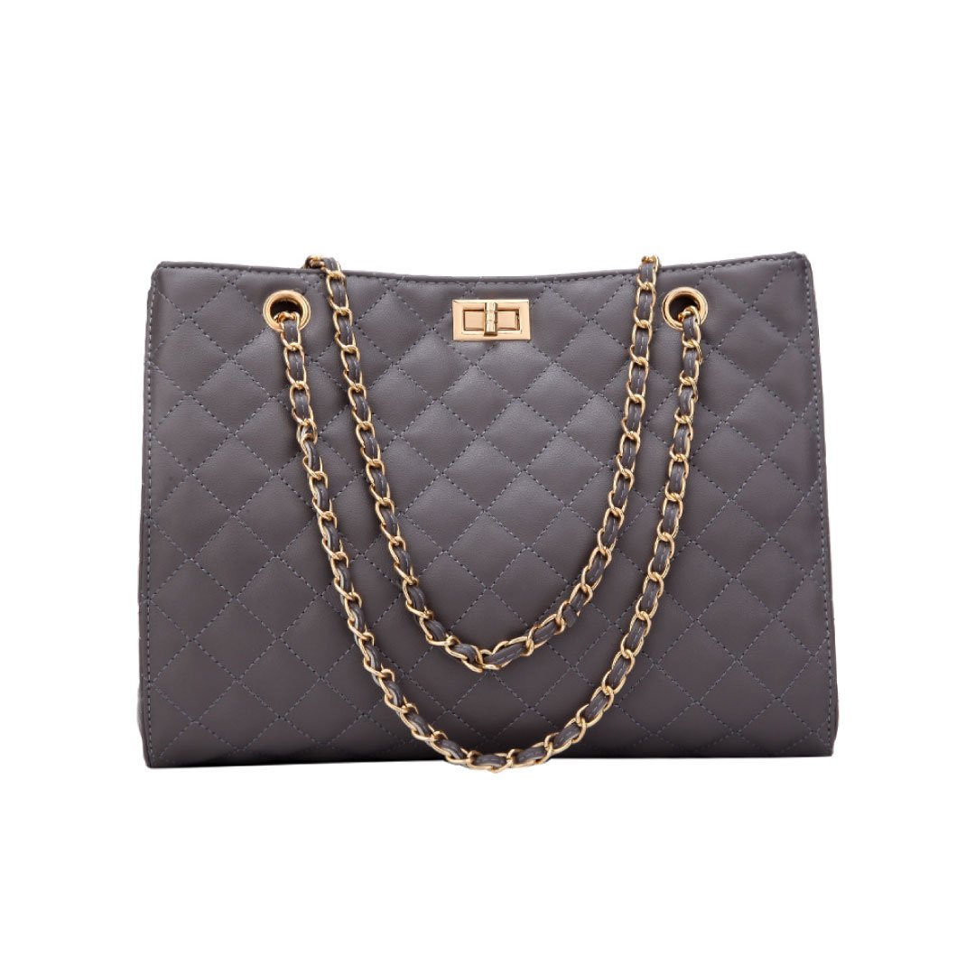 Chic Quilted Shoulder Bag - Side View for formal events | Luxe Ensemble