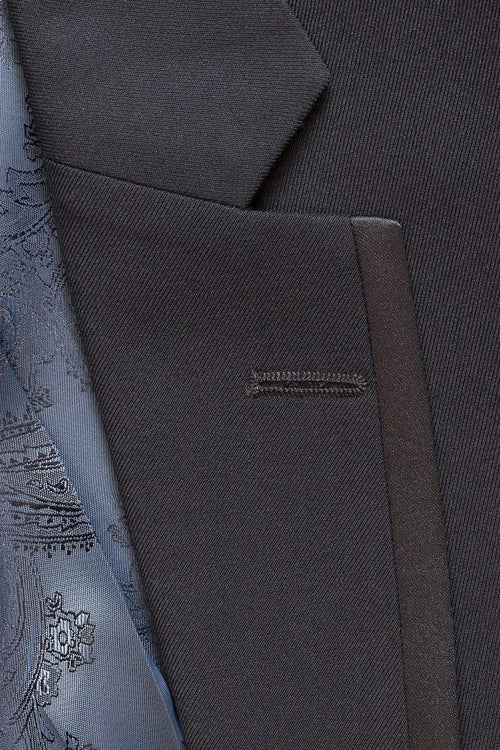 Sharp "Edge" Midnight Navy Tuxedo Jacket Notch (Separates) - Front View for black-tie events | Luxe Ensemble