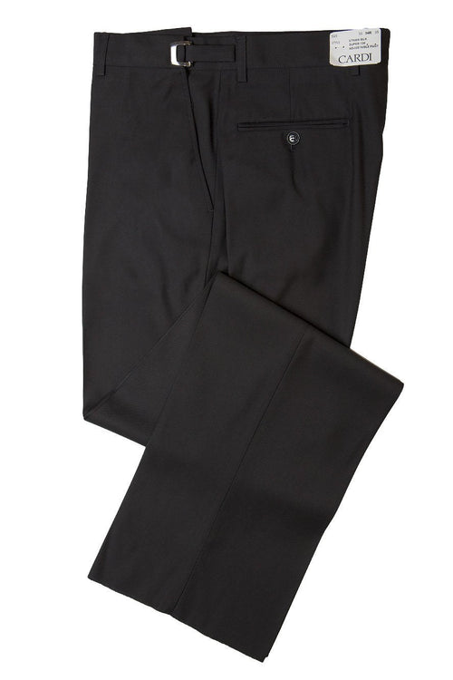 Tailored "Ethan" Black Super 150's Luxury Viscose Blend Suit Pants - Front View for formal events | Luxe Ensemble