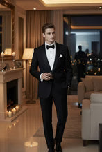 Sharp "London" Black Tuxedo Jacket - Front View for black-tie events | Luxe Ensemble