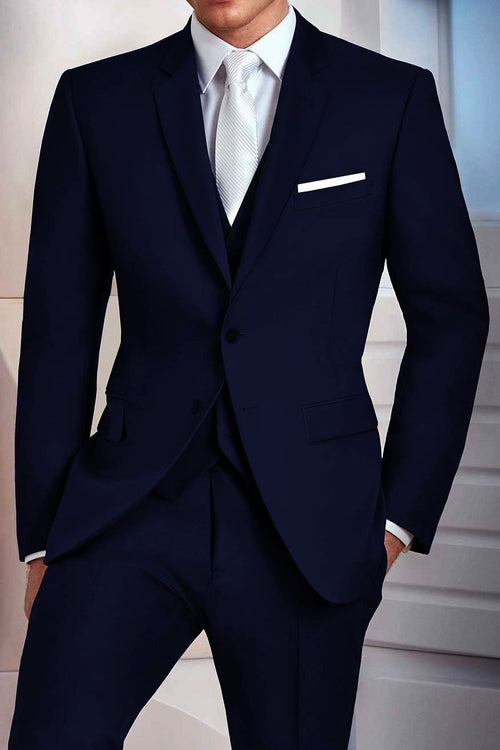Tailored "Madison" Midnight Navy Suit Jacket Notch (Separates) - Front View for formal events | Luxe Ensemble